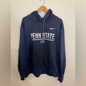Nike Navy Blue Penn State Nittany Lions Sideline Performance Hoodie Small